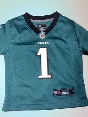 Nike Toddler Eagles Green Jersey with White Number
